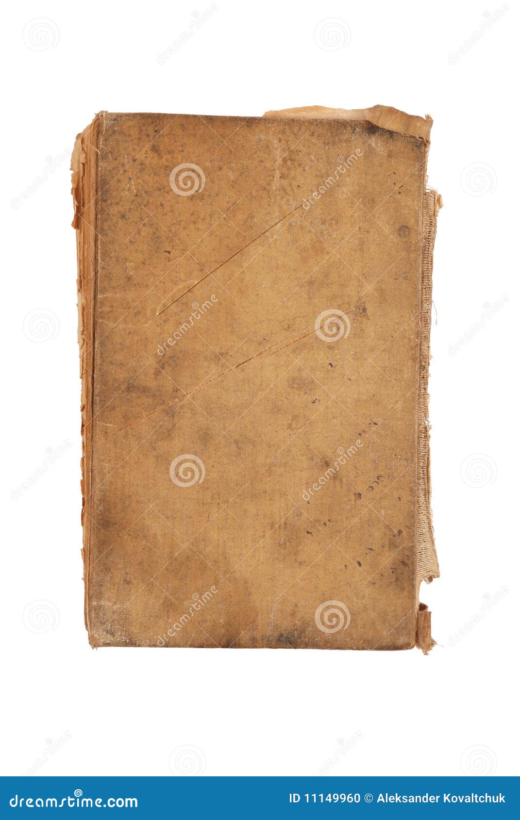 Old Blank Book Isolated on White Stock Photo - Image of yellowed, paper