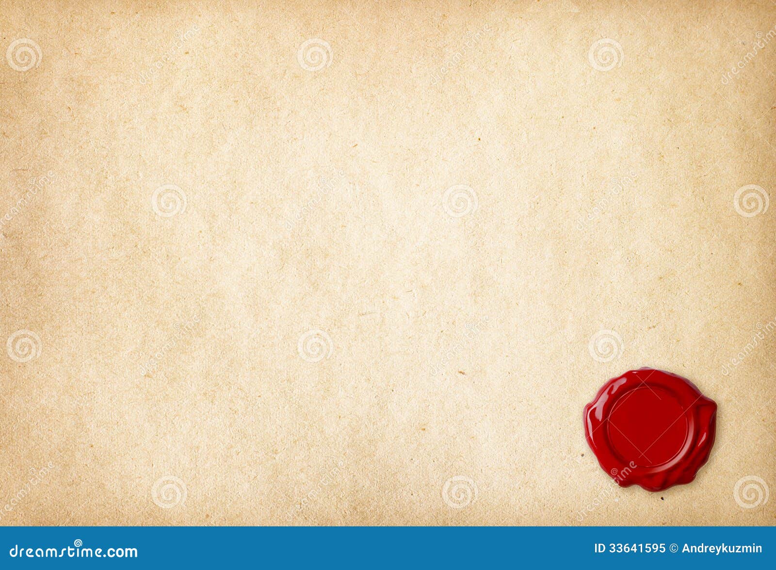 Old Blank Paper With Red Wax Seal Royalty Free Stock Photo 