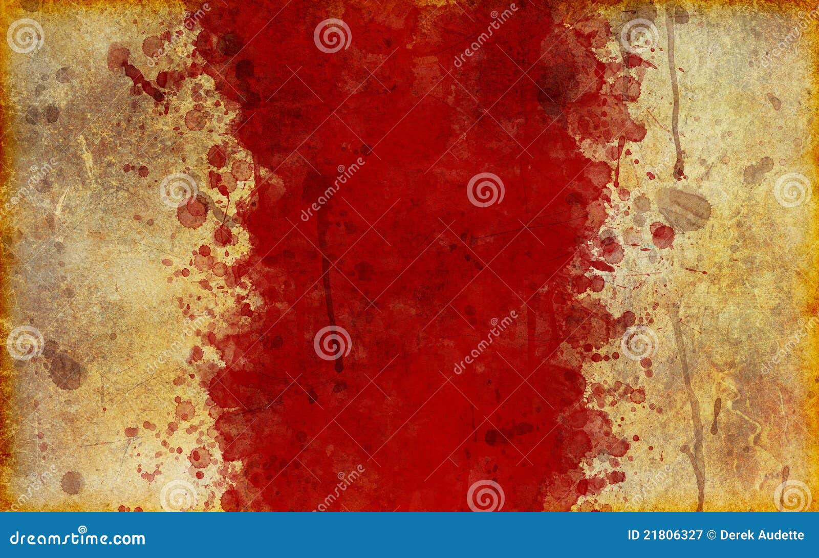 old, blood splattered grunge parchment paper