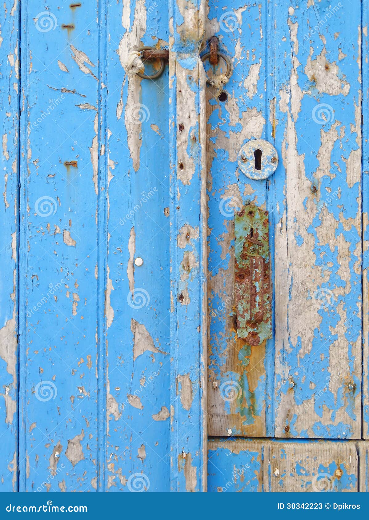 Old blue door detail stock image. Image of mediterranean - 30342223