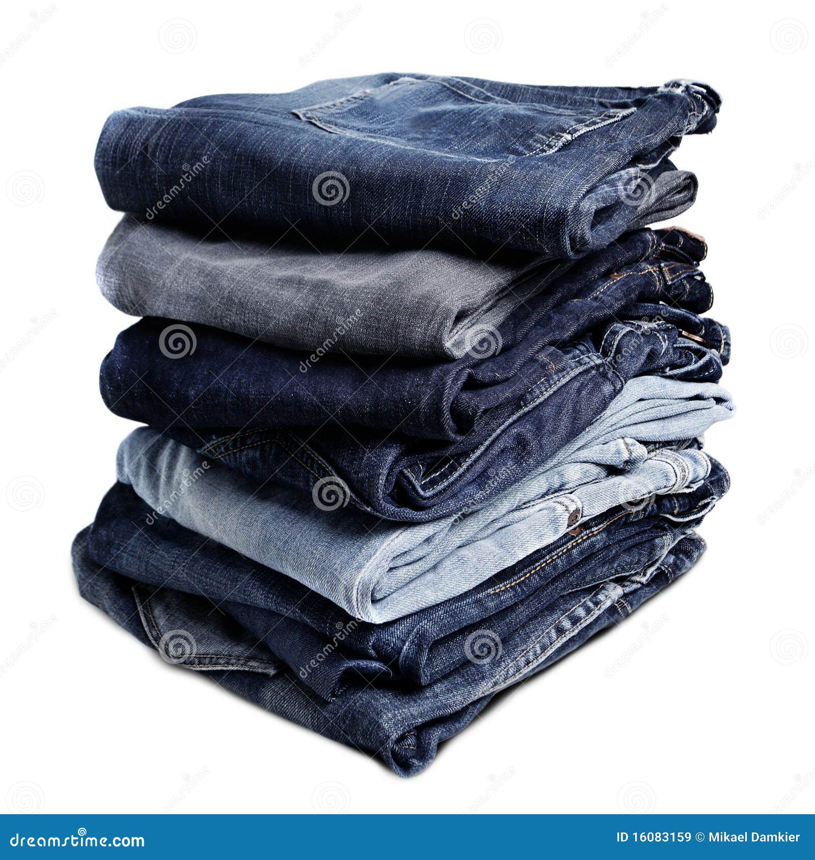 Old Blue Jeans stock image. Image of pair, stack, color - 16083159