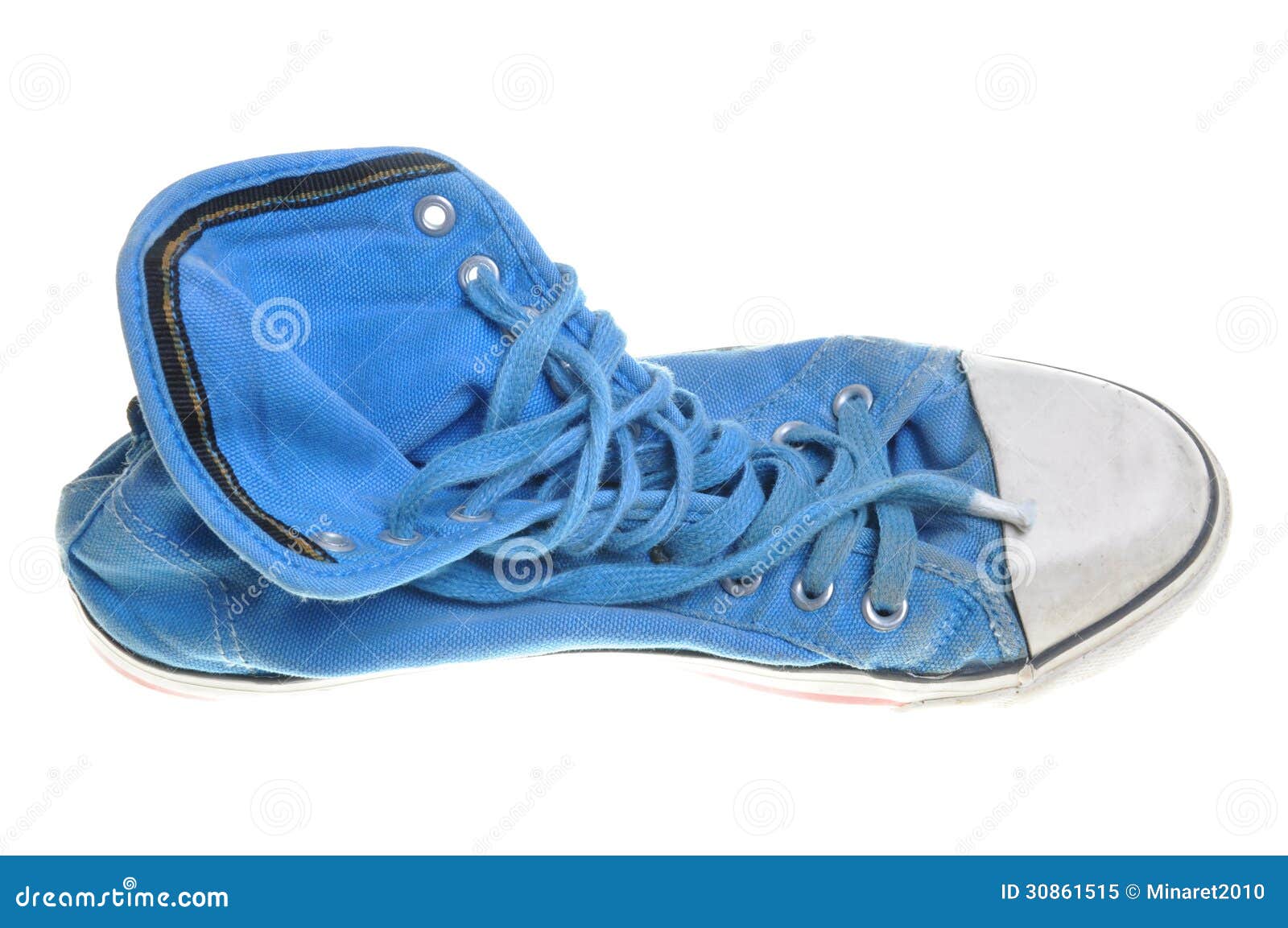 Old blue sneaker stock image. Image of active, fashioned - 30861515