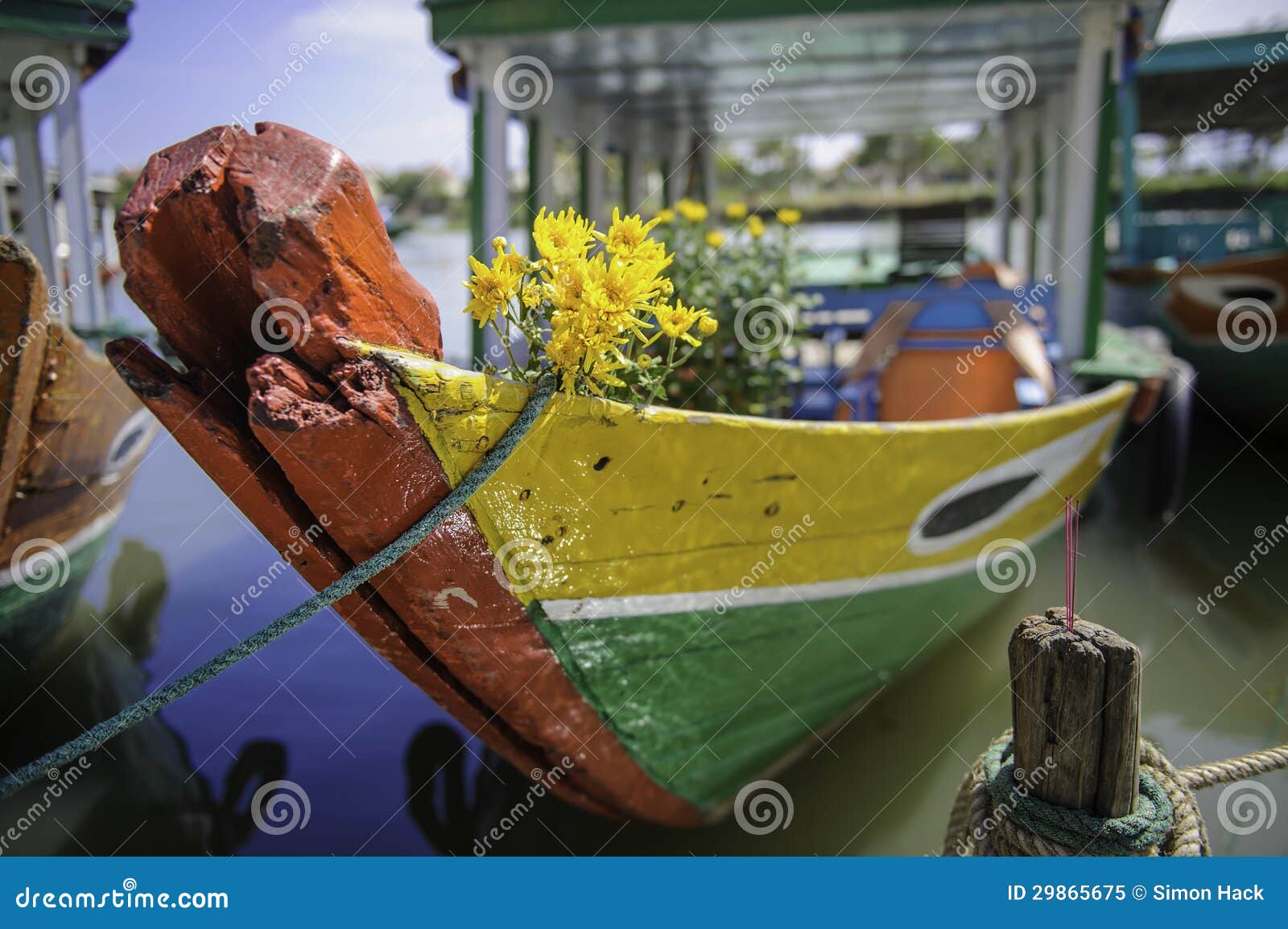an old boat in hoi-an,vietnam