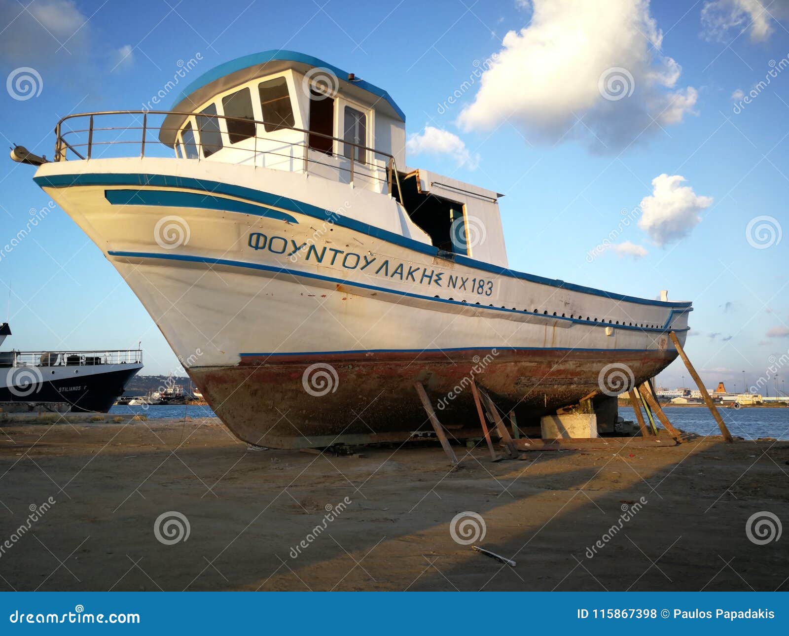 A boat in land editorial stock photo. Image of death - 115867398