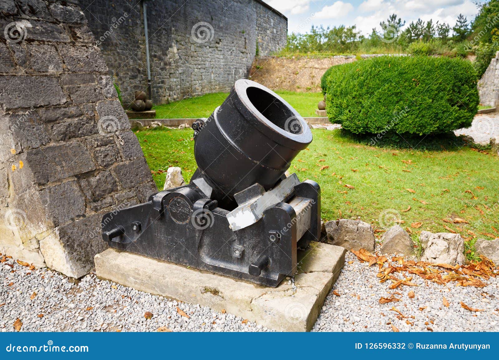 Old bombard stock photo. Image of historical, construction 126596332