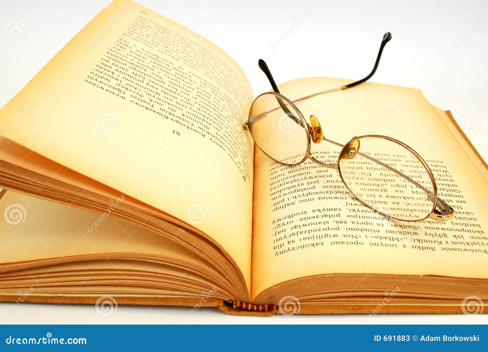 old book with glasess