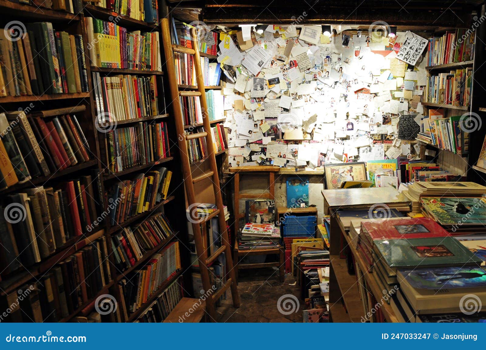 Inside old book store editorial photography. Image of steel 247033247