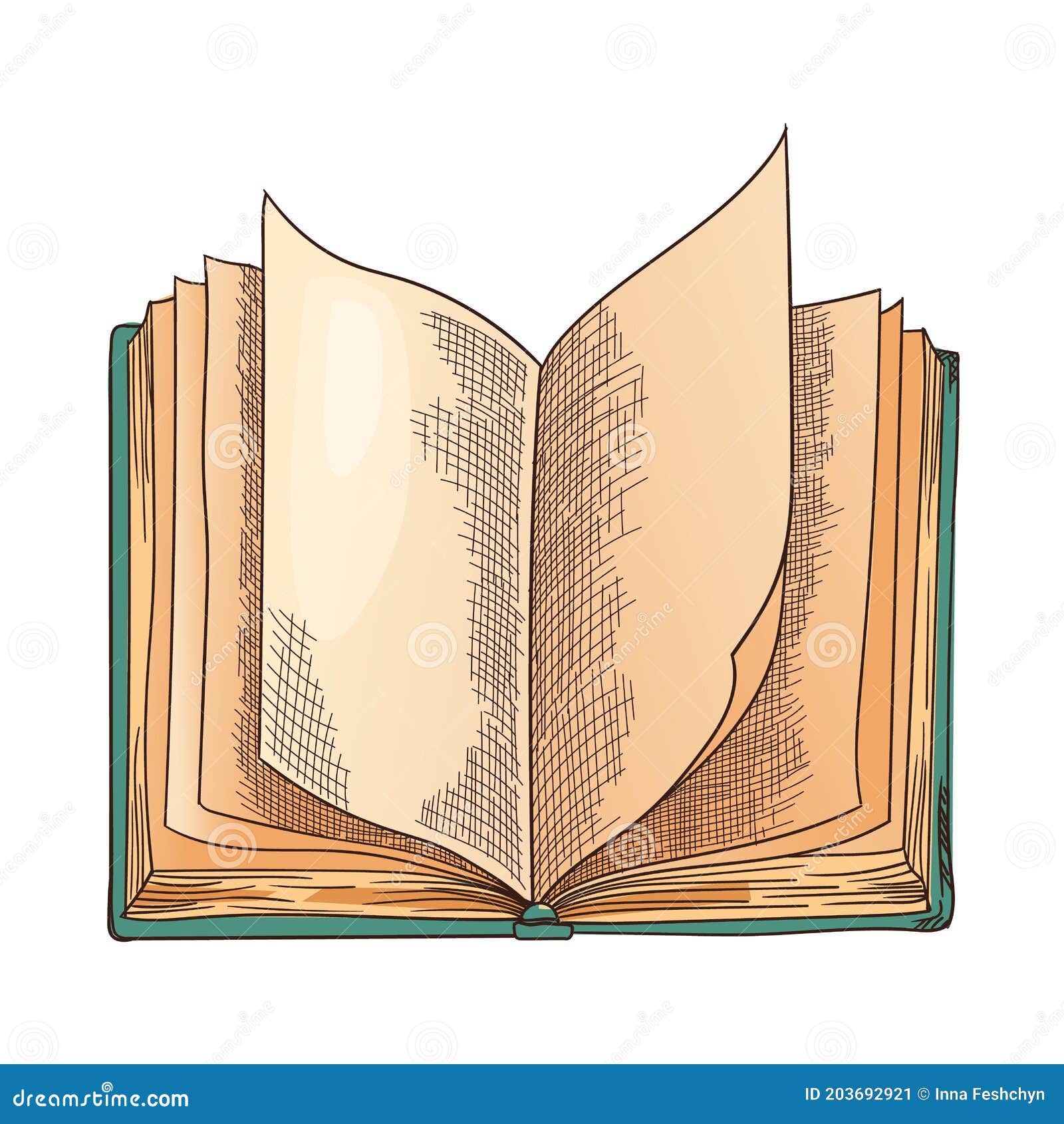 Open book clipart, vintage stationery illustration vector Stock Vector  Image & Art - Alamy