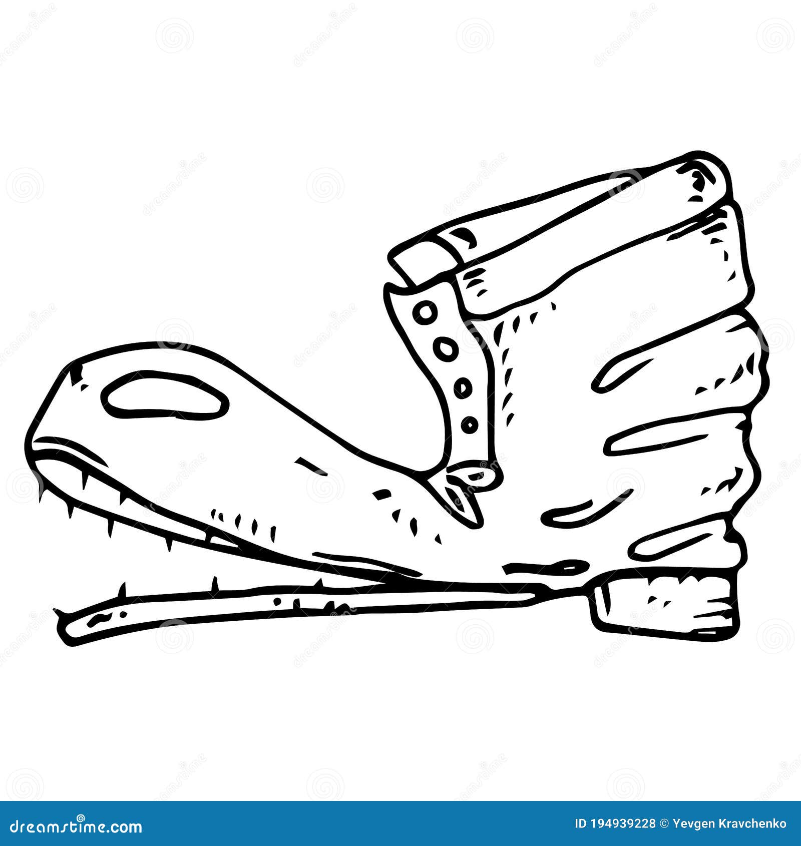 torn shoes vector