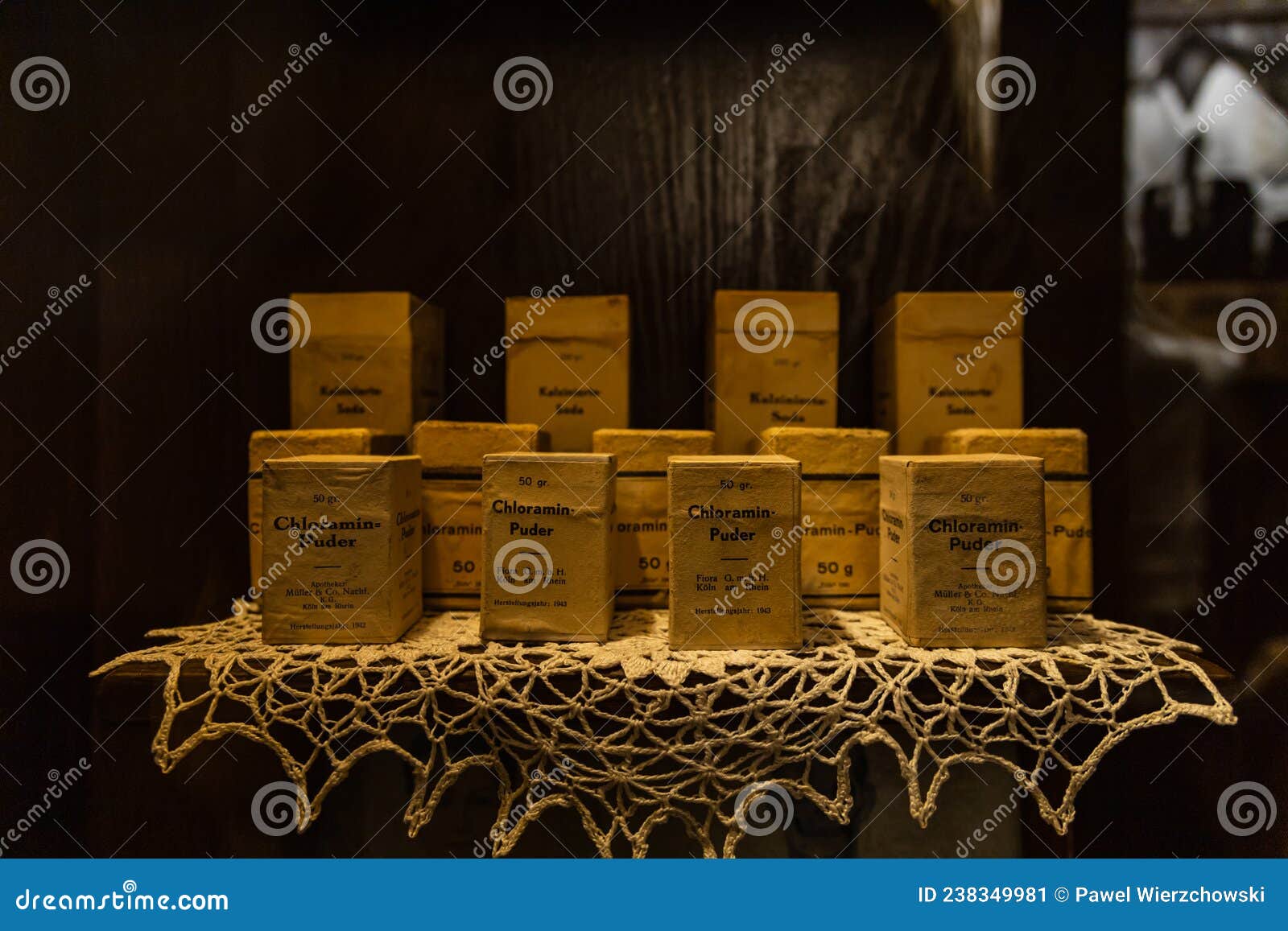 Old Boxes of Baking Soda and Some Powders Stock Image Image of dark