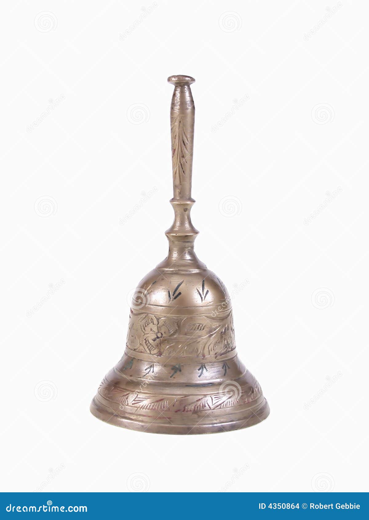Old Brass Bell, upright stock photo. Image of antique 4350864