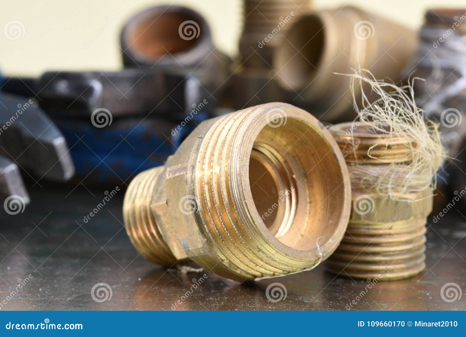 Brass Fittings for Water and Gas Stock Photo Image of accessory, equipment 109660170