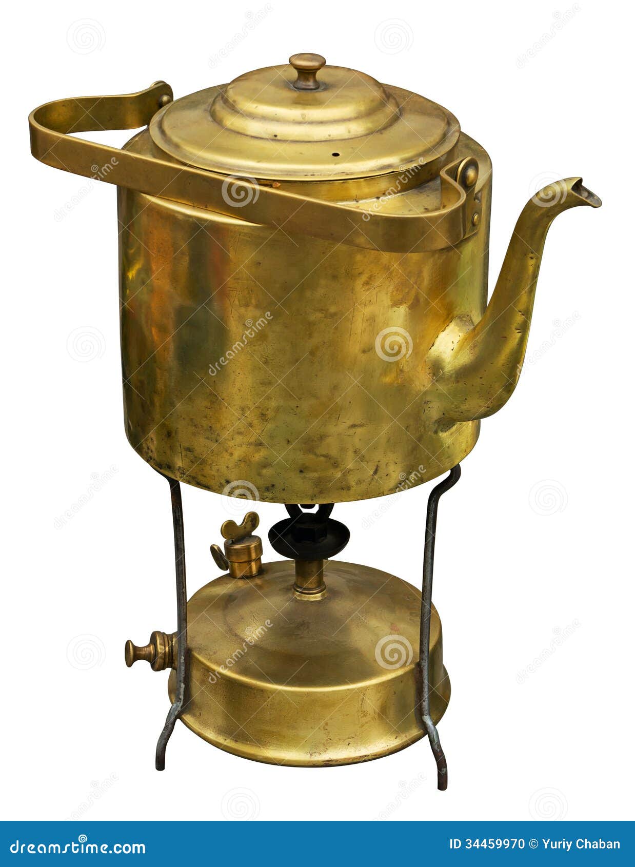 Old brass kettle stock photo. Image of food, household 34459970