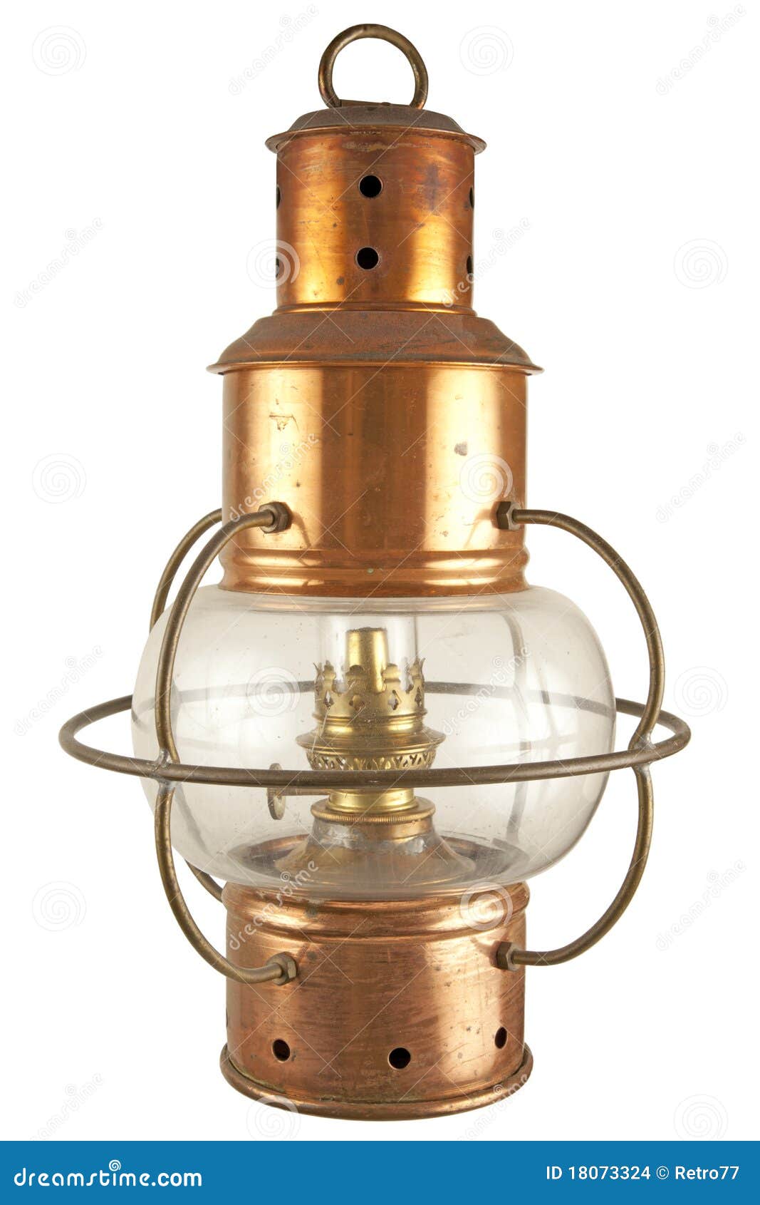 Old brass lantern stock photo. Image of camping, glow 18073324