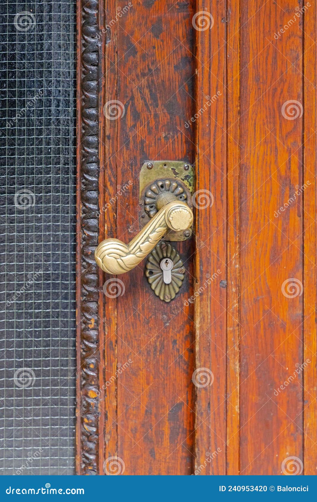 Brass Door Handle stock photo. Image of brass, structure - 240953420