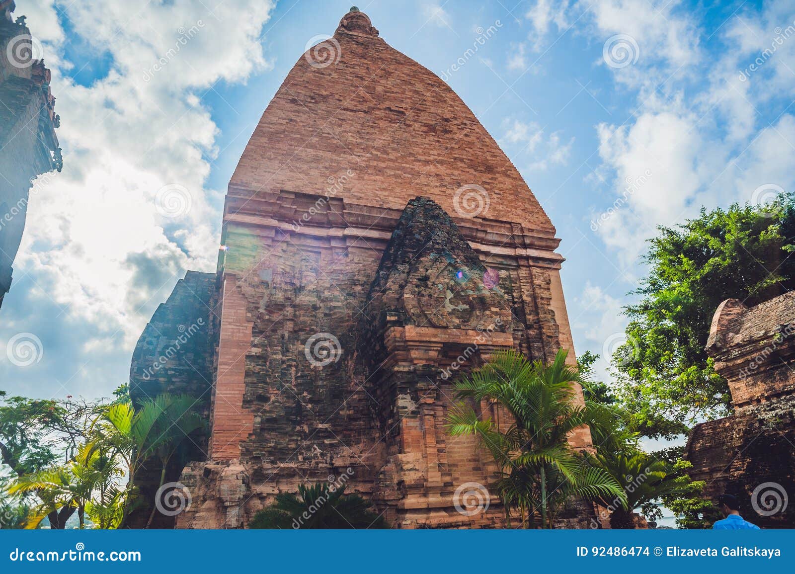 Old Brick Cham  Towers In Nha Trang Landmark Vietnam Stock 