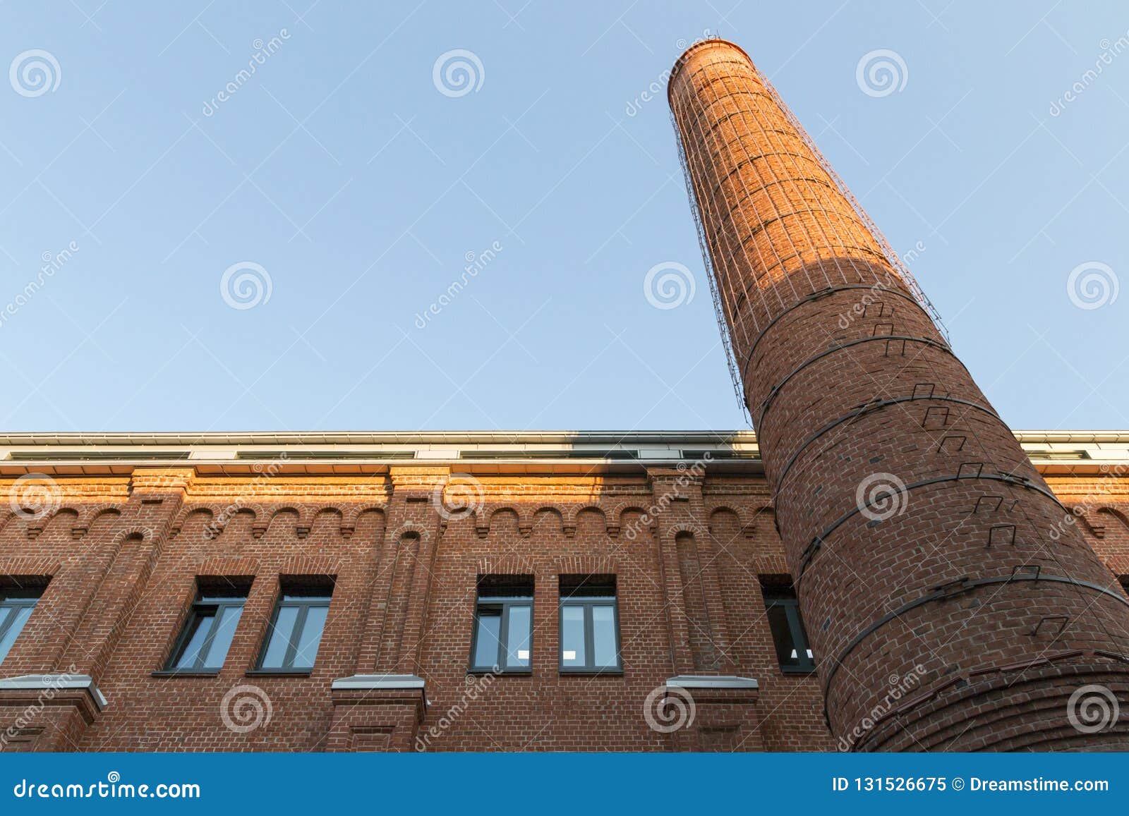 Old brick chimney stock image. Image of europe, blue 131526675