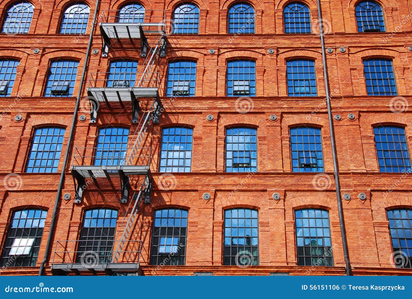 old brick factory building in lodz