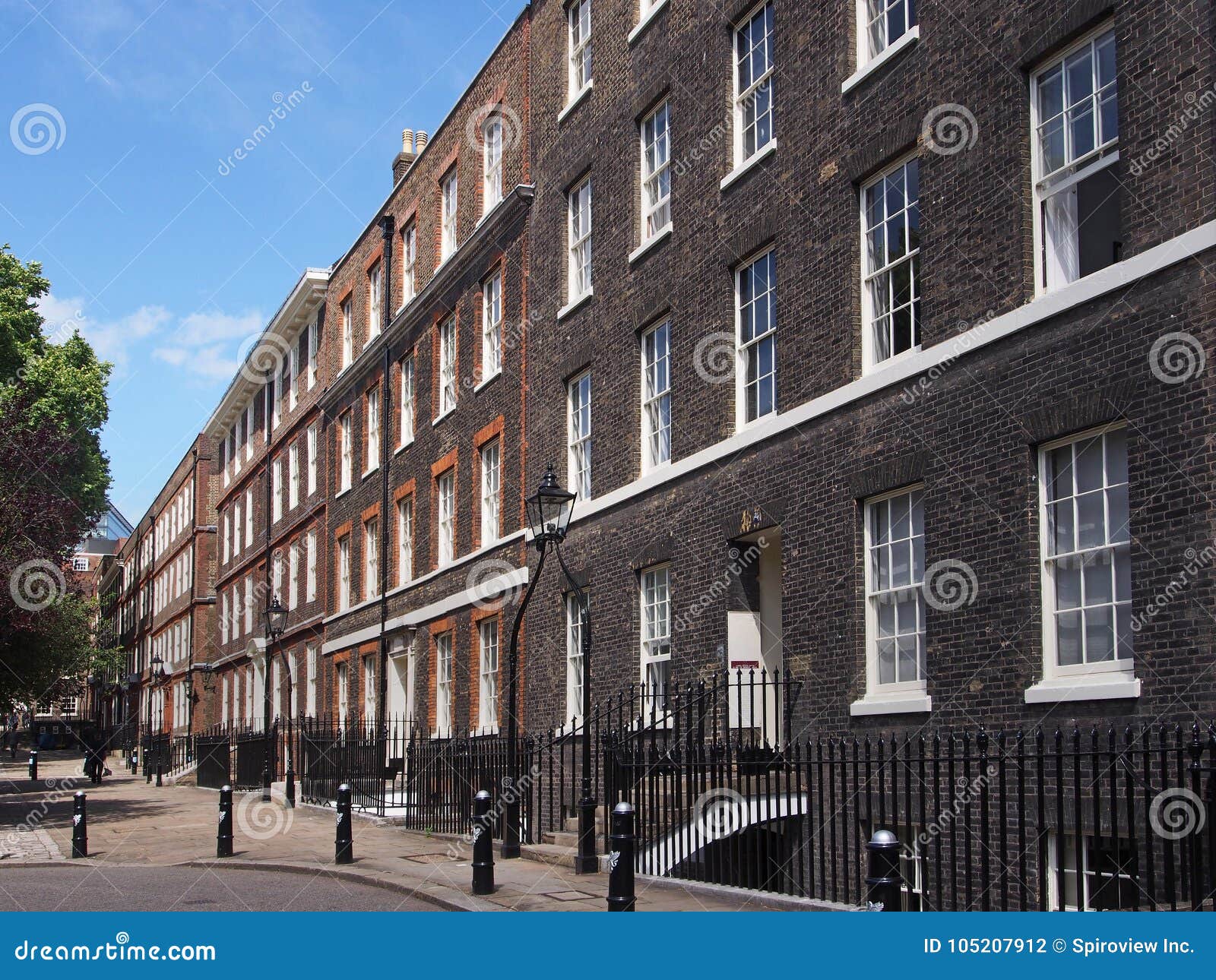 Old brick office buildings stock photo. Image of buildings 105207912