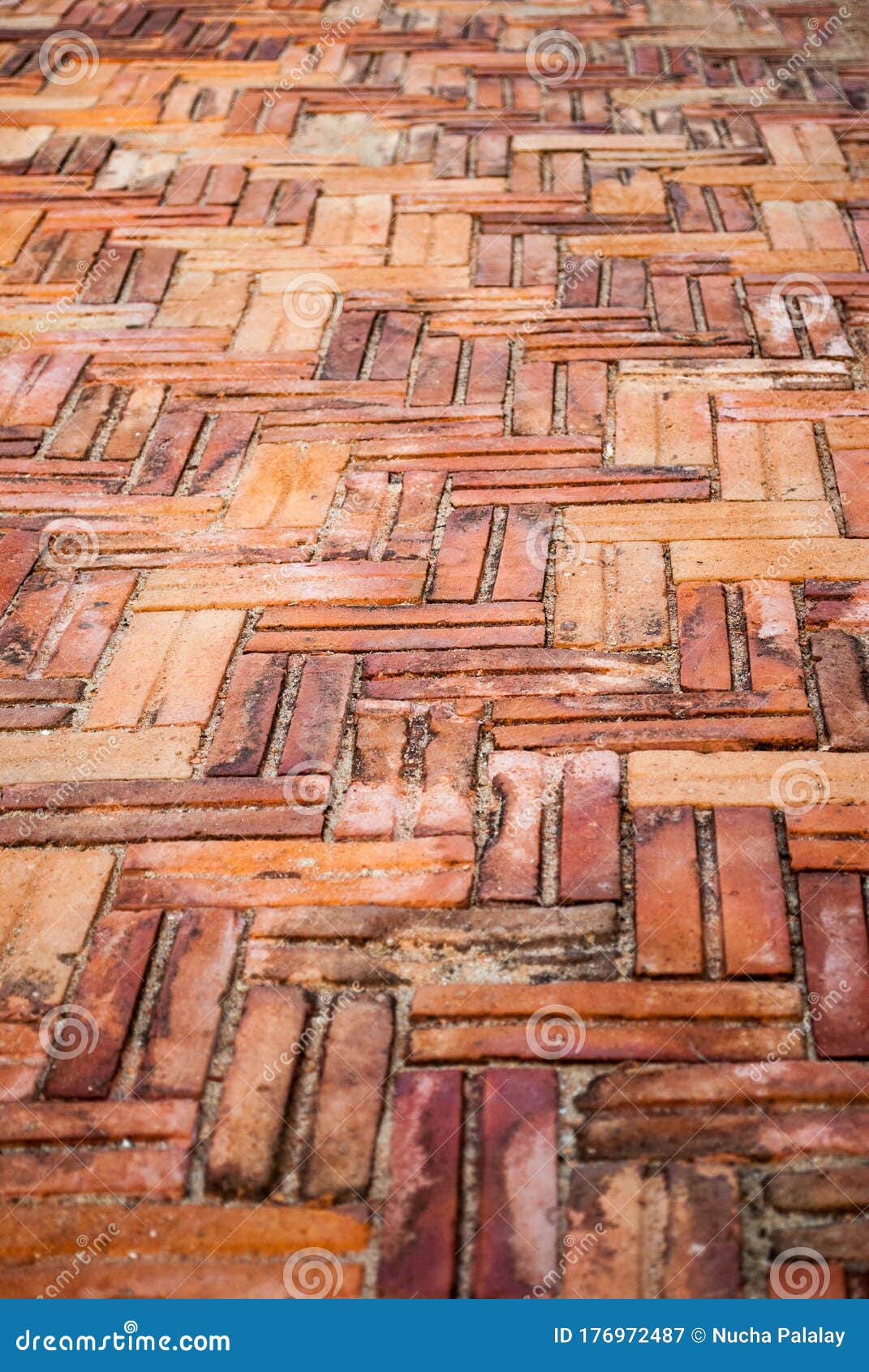Old Brick Walkway Texture  Background Stock Image Image 