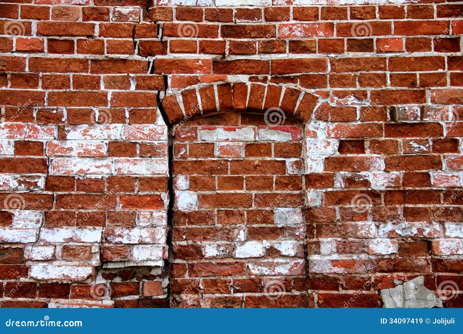 Old Brick Wall stock image. Image of solid, orange, dirty - 34097419