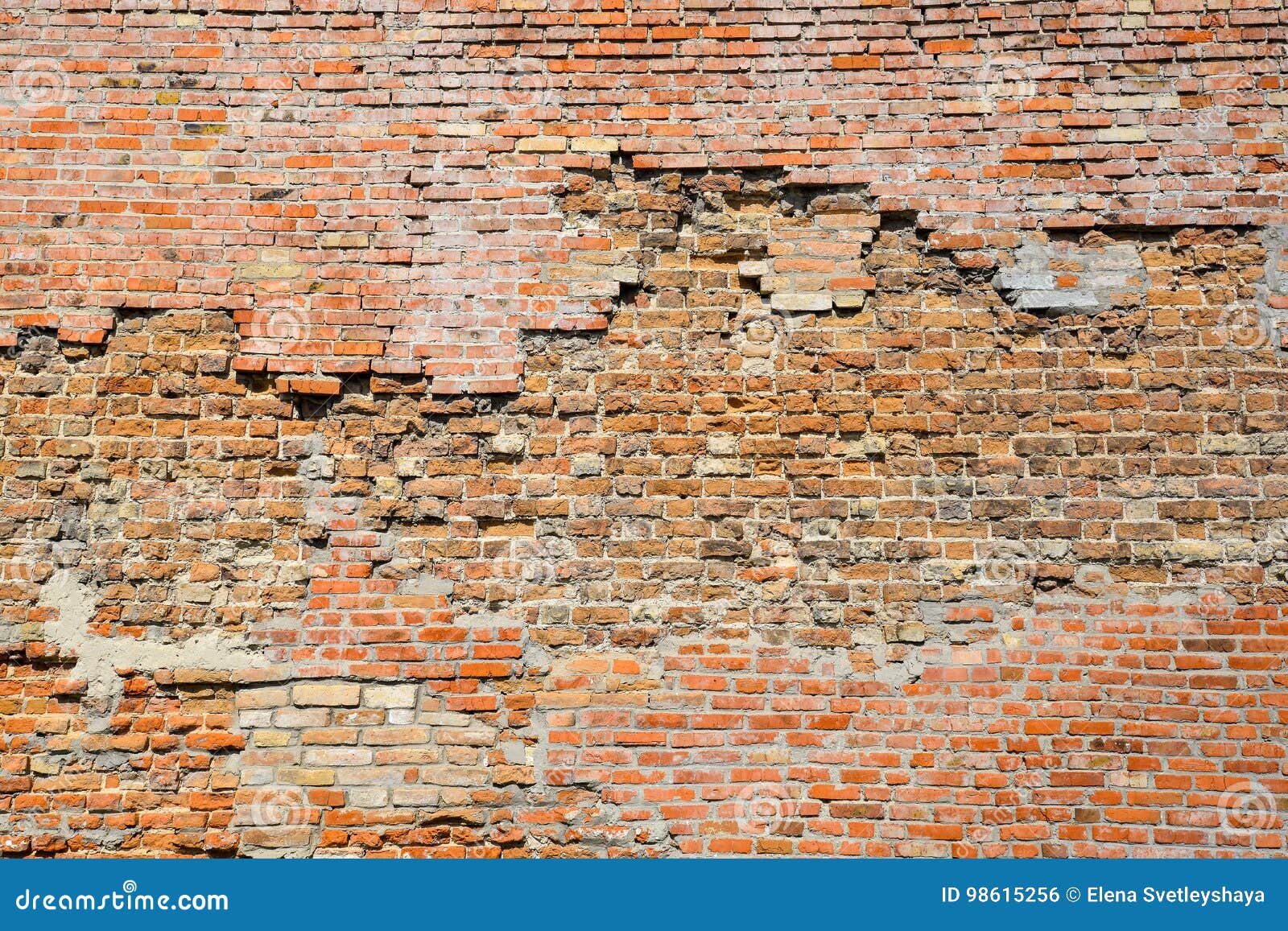 Old brick wall. stock photo. Image of orange, structure - 98615256