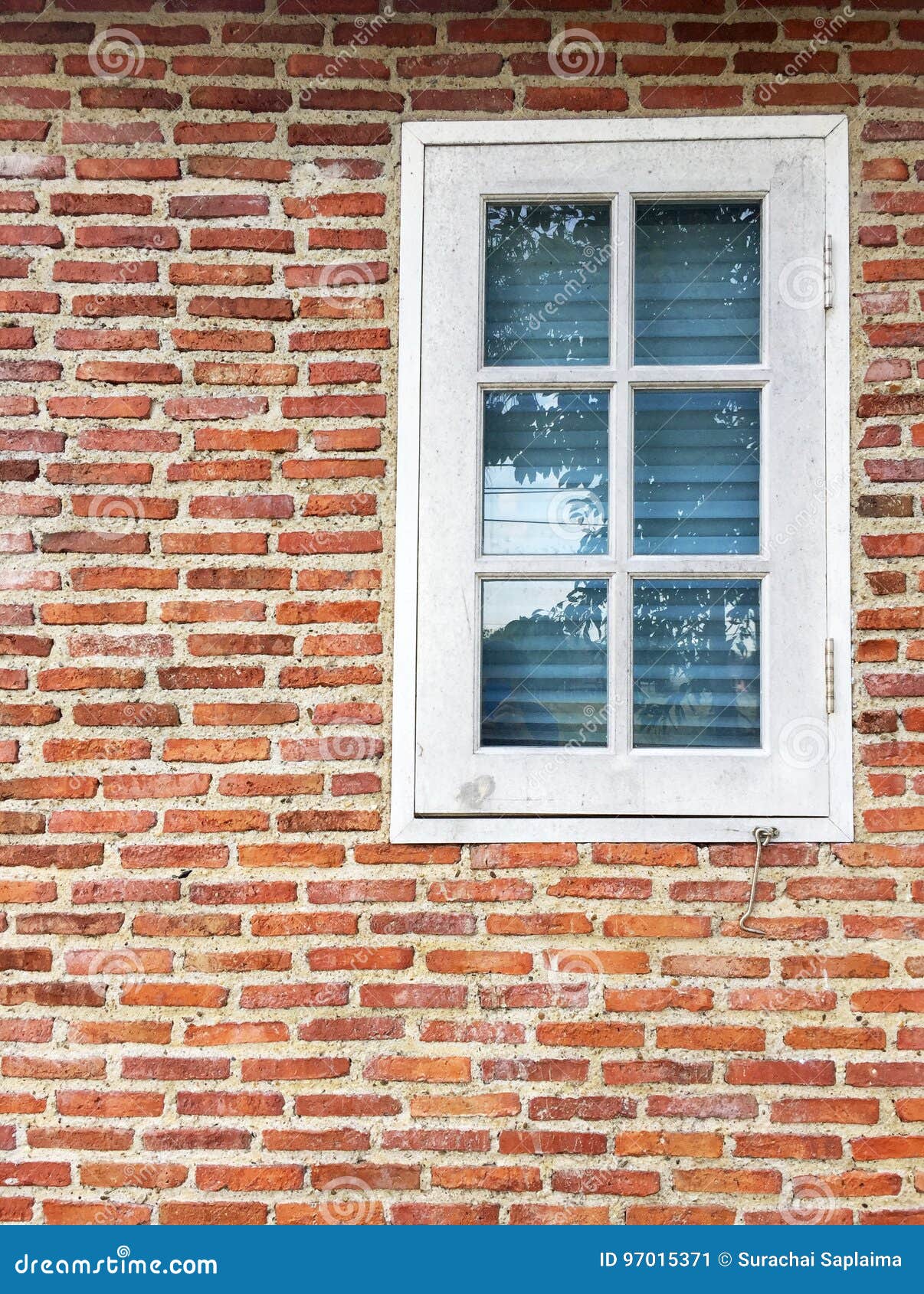 Old Brick Wall And White Glass Window Stock Image Image Of Decadent Brown 97015371