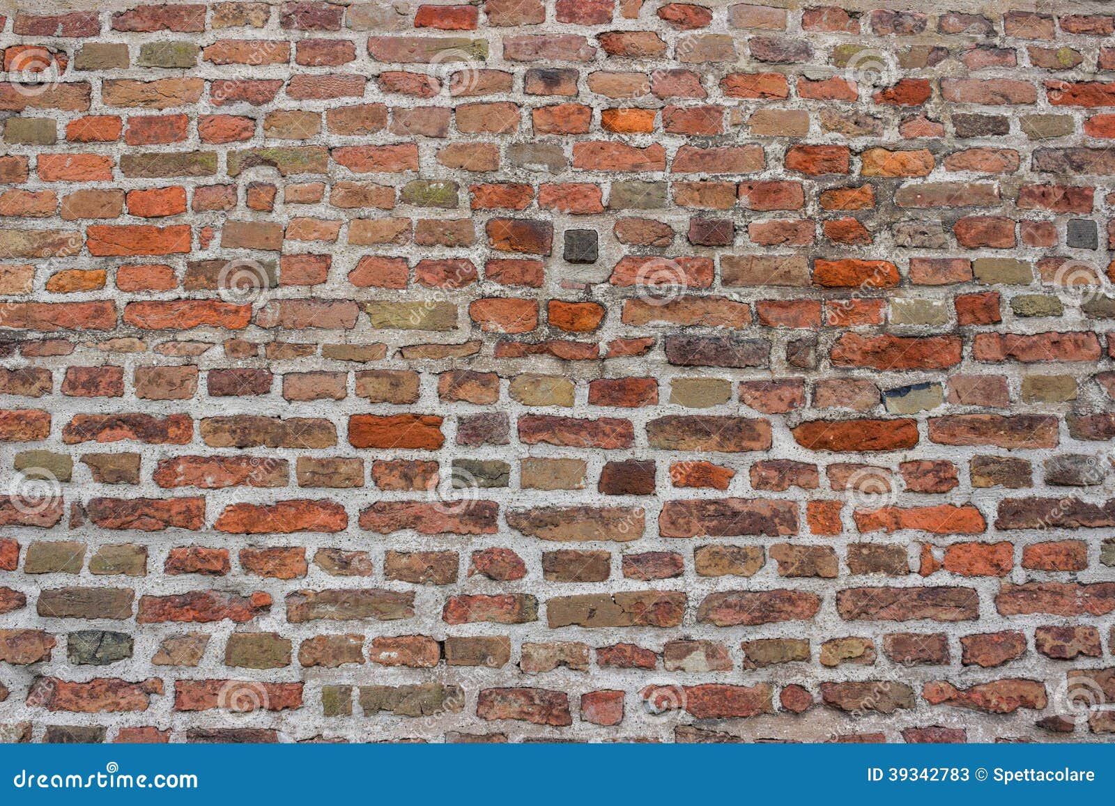 old bricks wall with cement