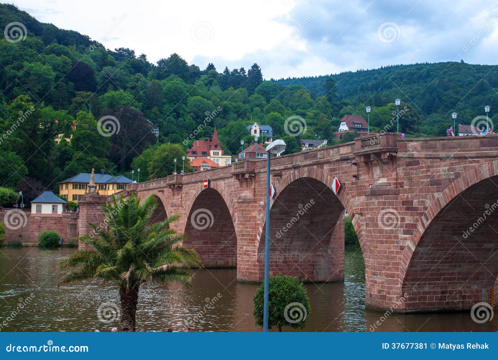 Old bridge in Heidelberg stock image. Image of arch, romantic - 37677381