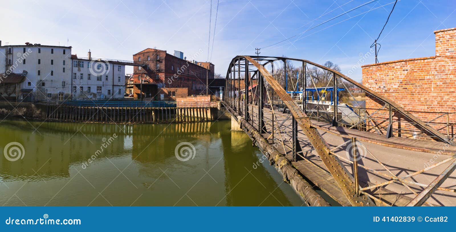 Old Bridge and Mill in Brzeg, Poland Stock Image Image of panorama