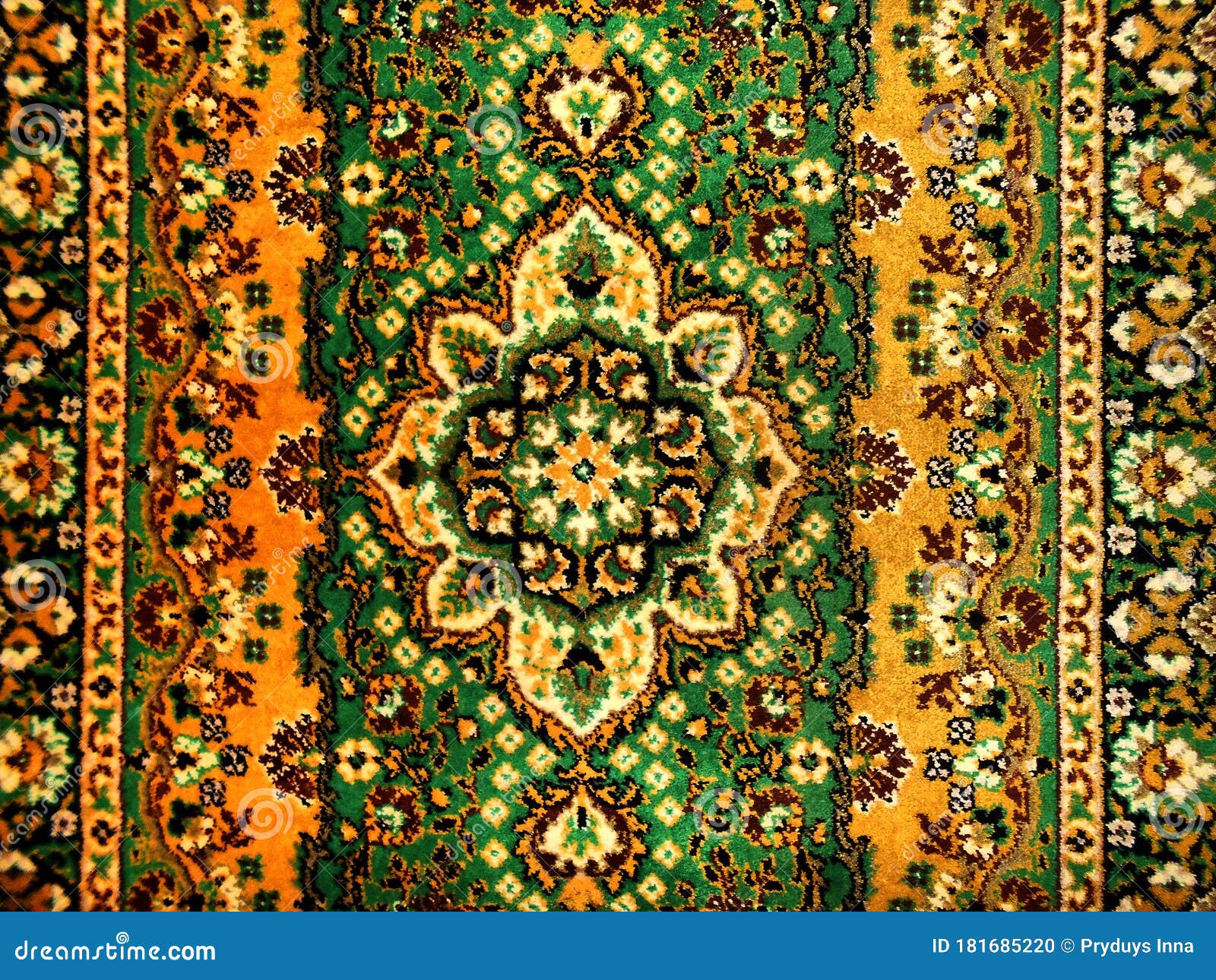the old bright yellow green carpet. little .rug.