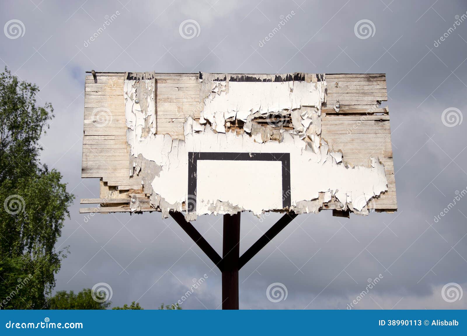 Old Broken Basketball Backboard Stock Image Image of basketball, game