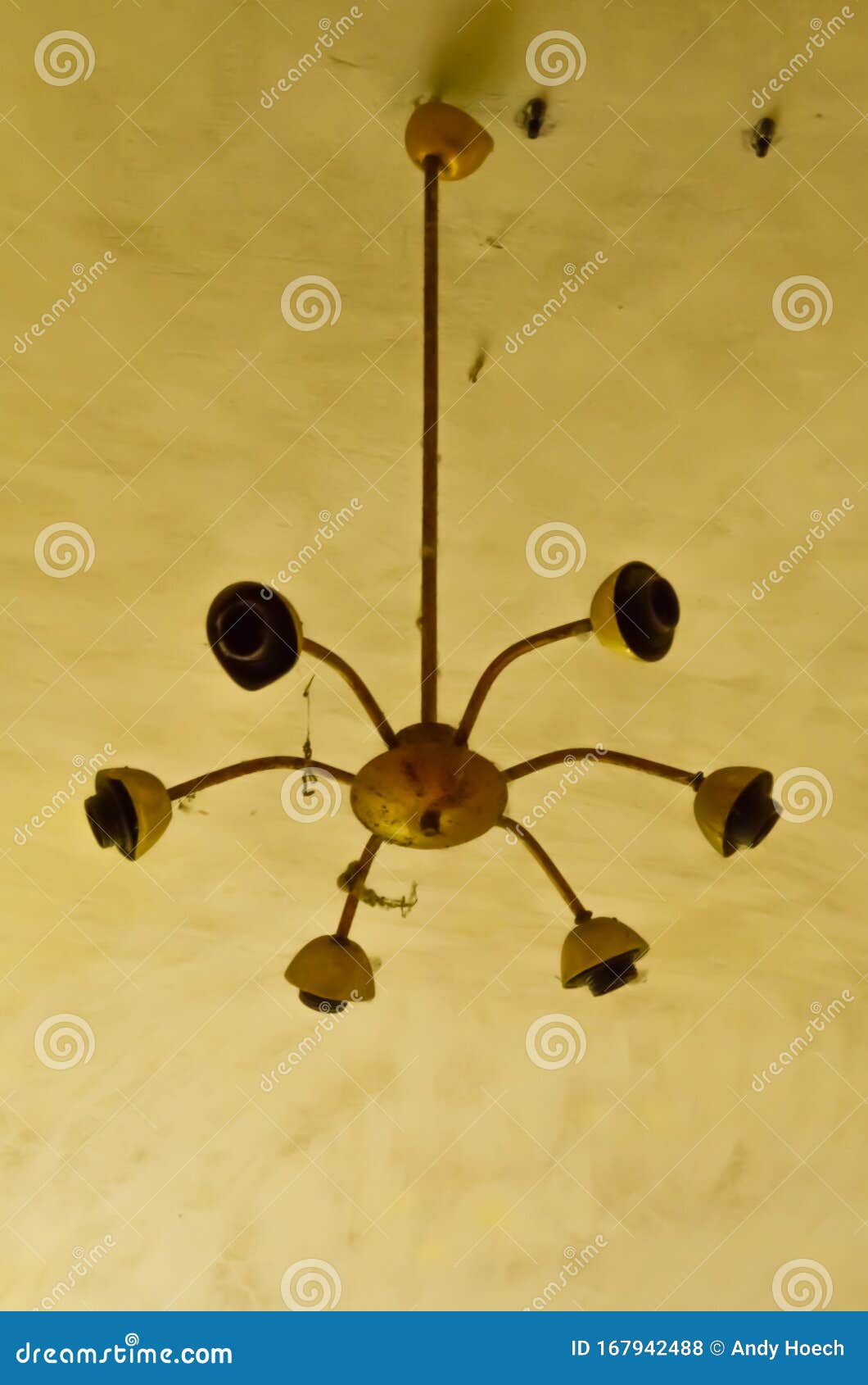 Old The Broken Chandelier RoyaltyFree Stock Image