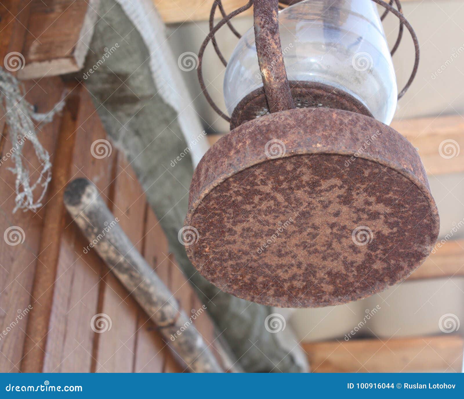 Broken Rusteaten Shower Head With Limescale And Rust Stains On It