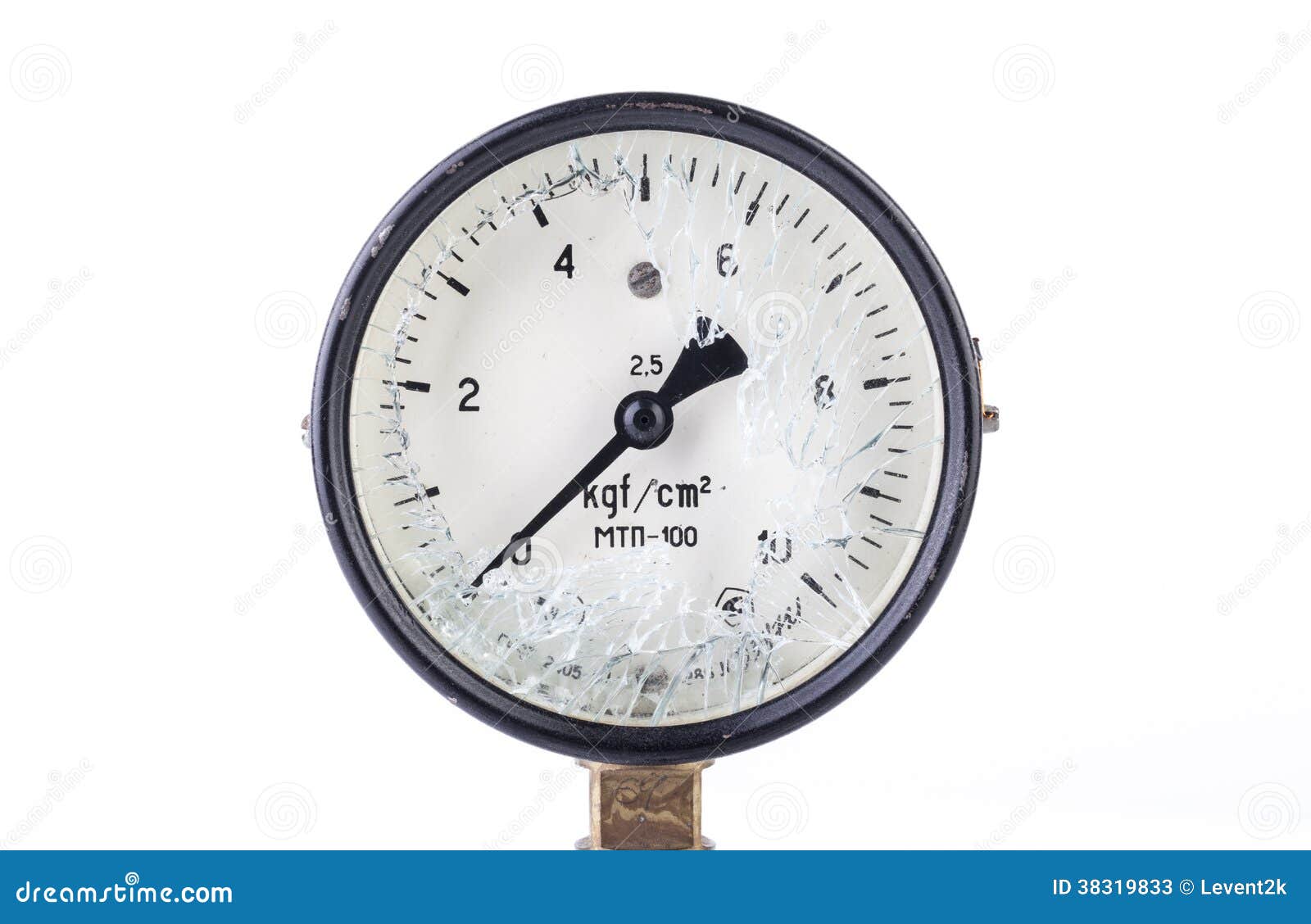 Old Broken Manometer Pressure Gauge Stock Image Image of isolated