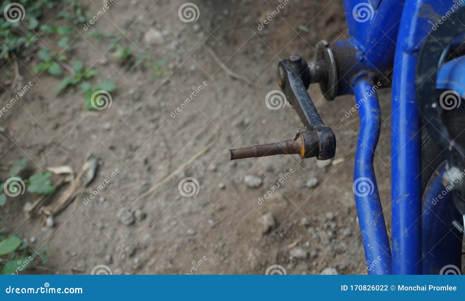 Old Broken Pedals and Rusty Children`s Bicycle Stock Photo Image of