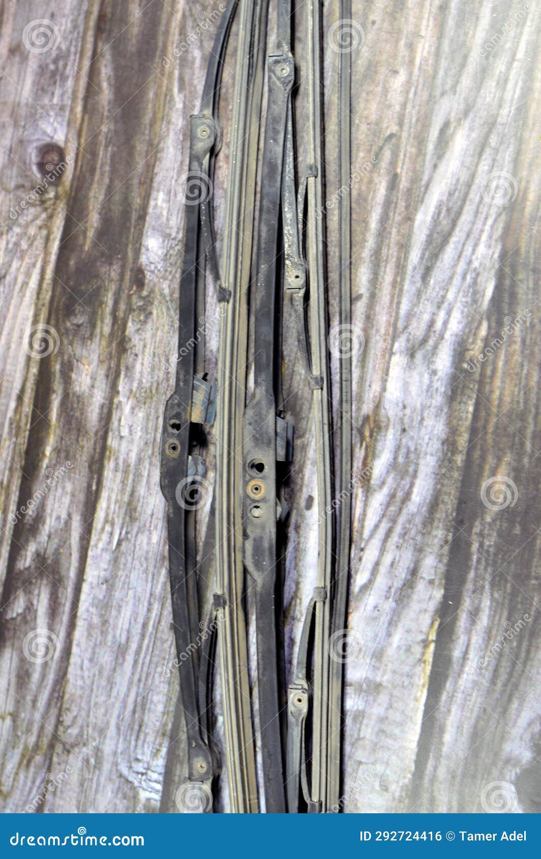An Old Broken Replaced Windscreen Windshield Wipers, Device Used To