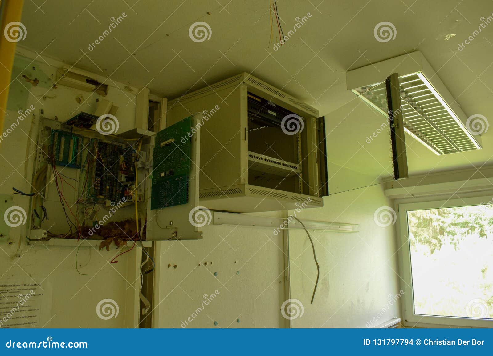 Old Broken Which Is Prepared With A First Coat Of Green Paint