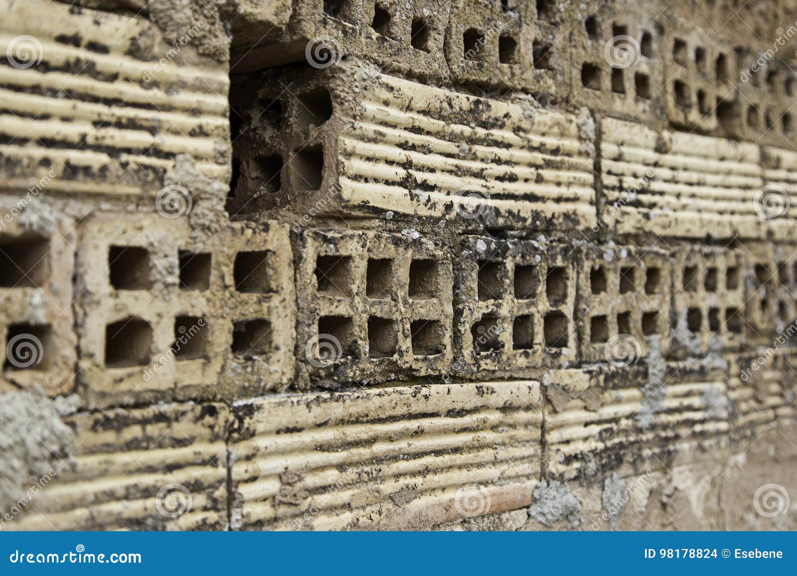 Battered Old Mud Brick Wall Stock Photo Image of construction
