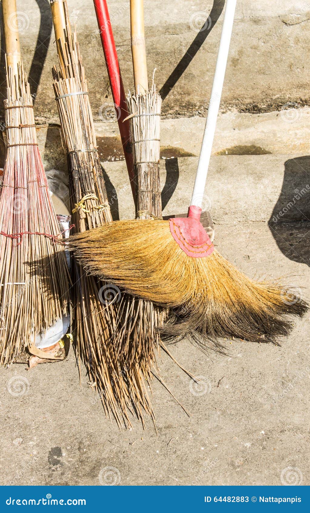 Old broom stock image. Image of cleanup, work, broomstick 64482883
