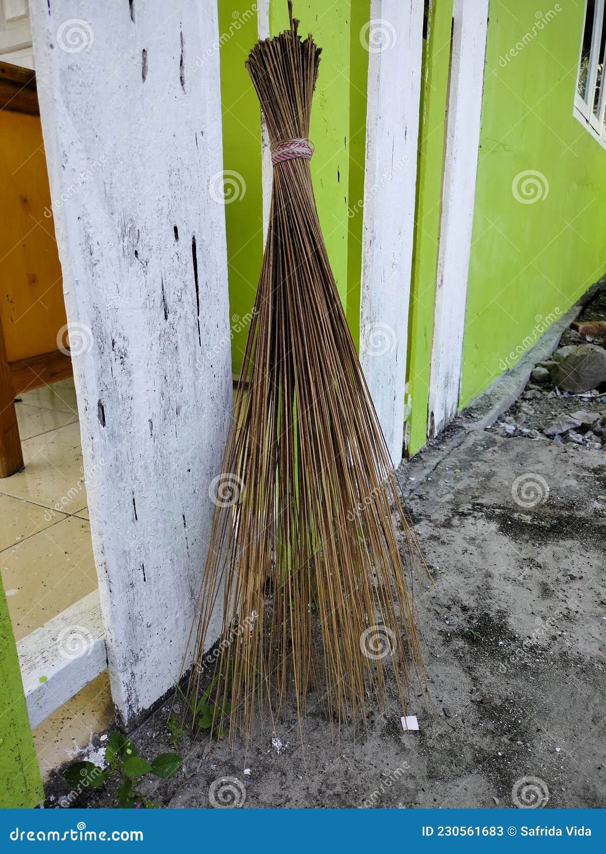 A Broom Stick Made Of Coconut Leaf Midrib Stock Photo CartoonDealer