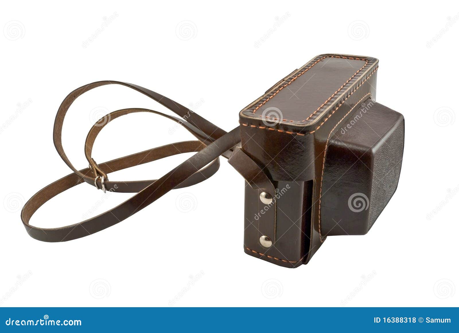 Old Brown Leather Camera Case Stock Photo Image of backgrounds