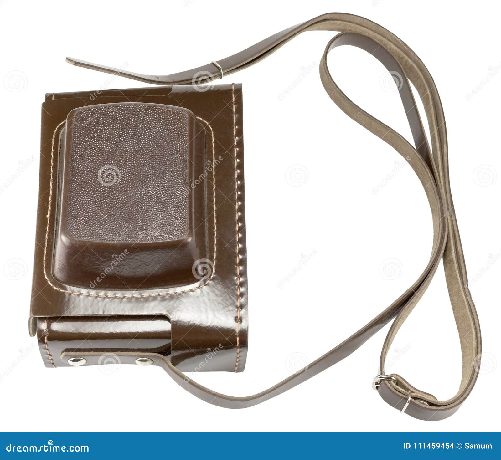 Old Brown Leather Camera Case Stock Photo Image of rough, leather