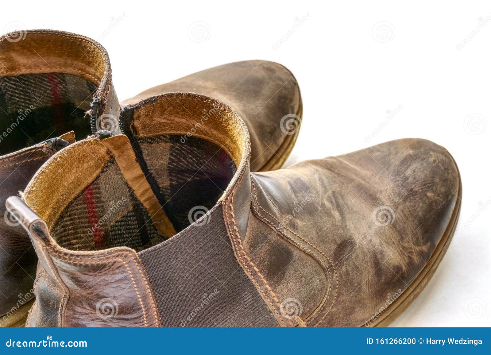 Old Brown Shoes Isolated on White Stock Photo - Image of foot, pair ...