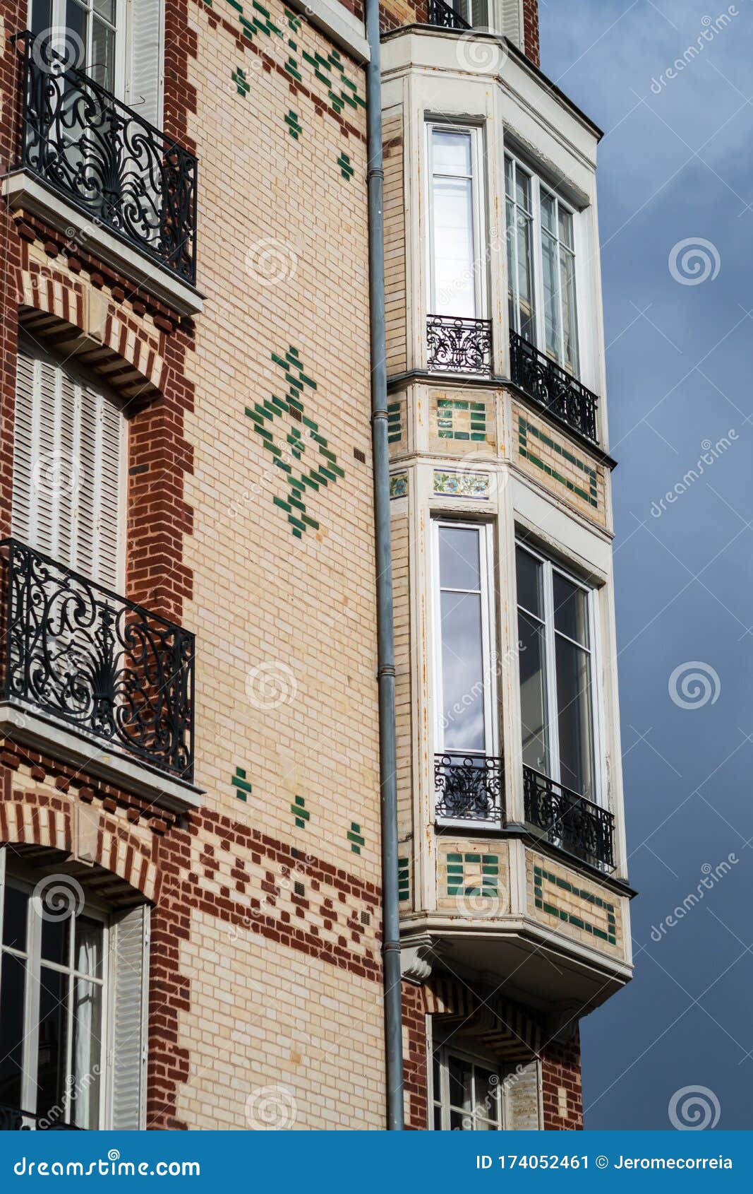 old building with bow window