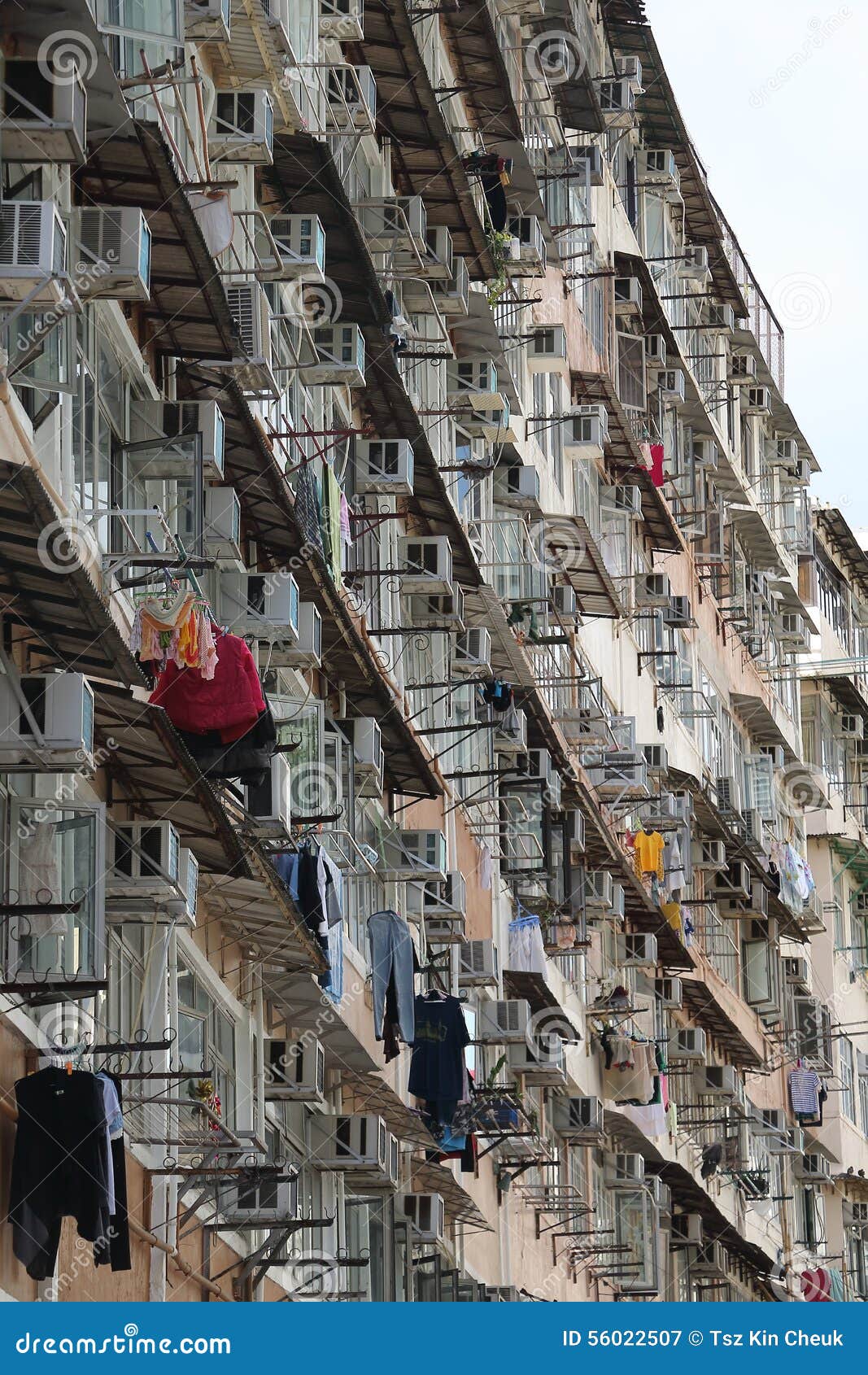 Old building in Hong Kong stock image. Image of concrete - 56022507