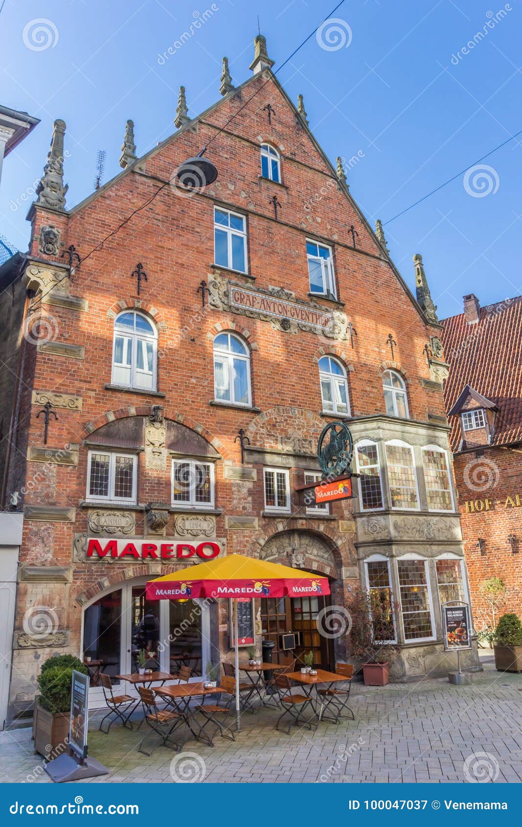 Old Building in the Shopping Street of Oldenburg Editorial Photography