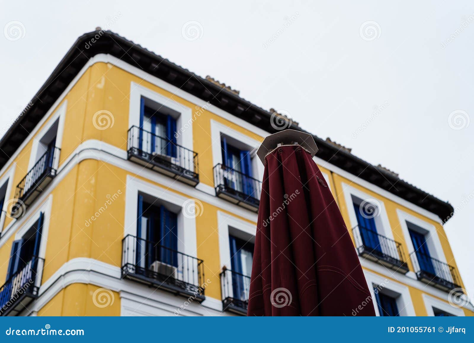 old buildings in latina quarter in central madrid