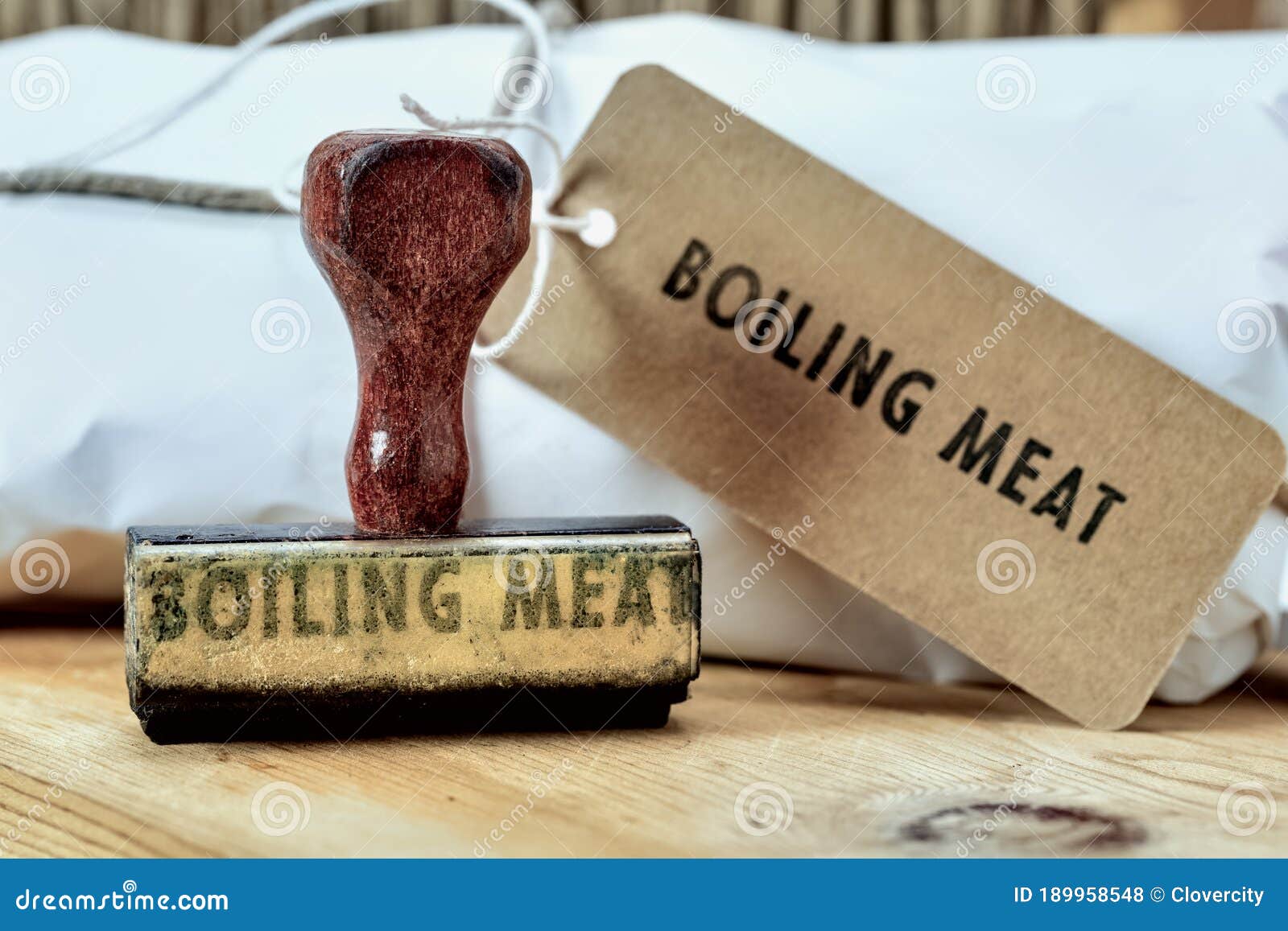 Old Butcher Shop Stamp - Boiling Meat Stock Photo - Image of ingredient