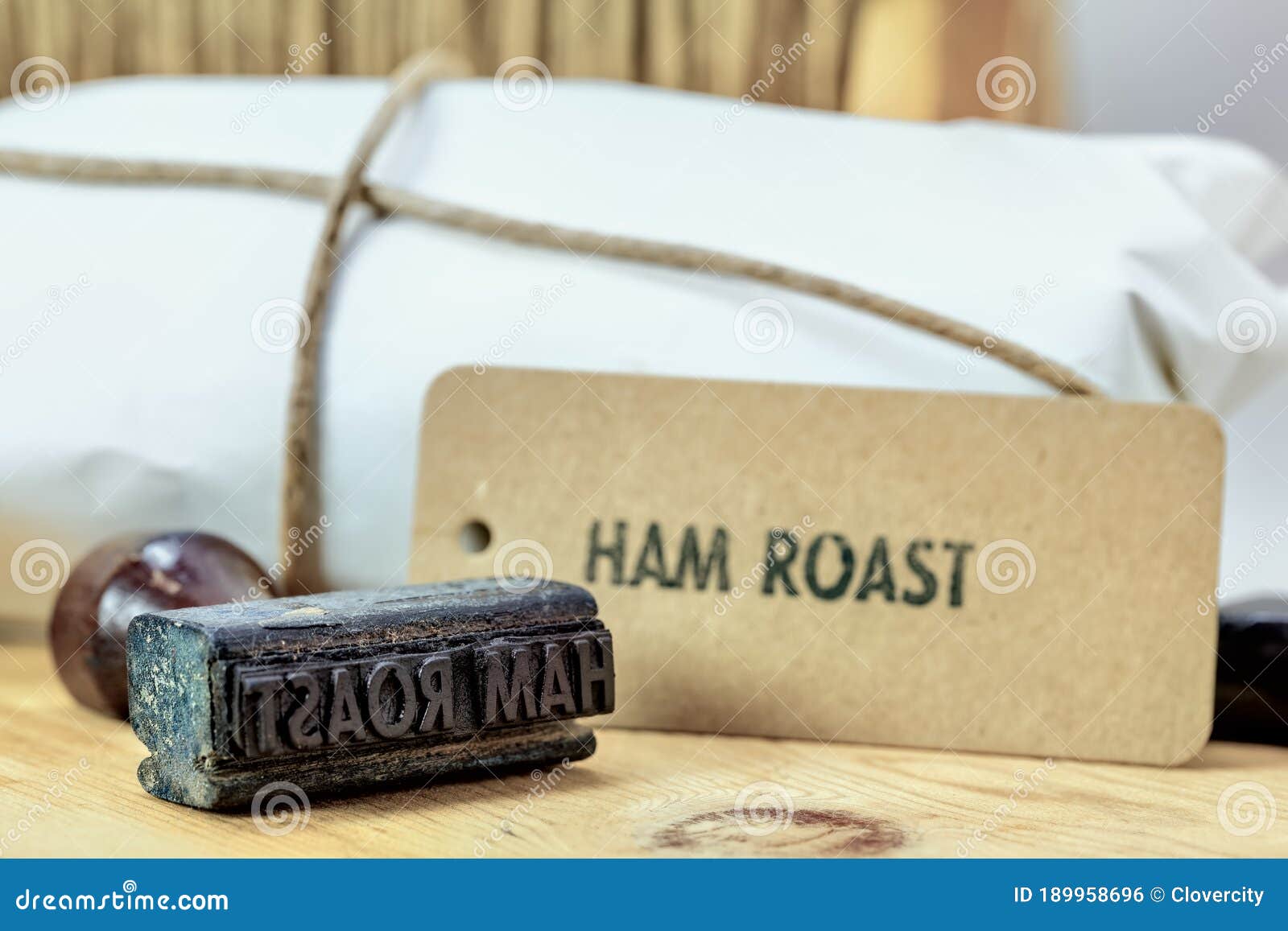 Old Butcher Shop Stamp stock photo. Image of mark, steampunk - 189958696